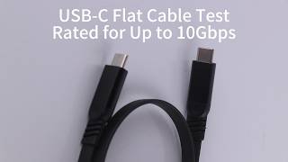 USB-C 10Gbps Flat Cable | Pin Continuity & 57W+ Load Test