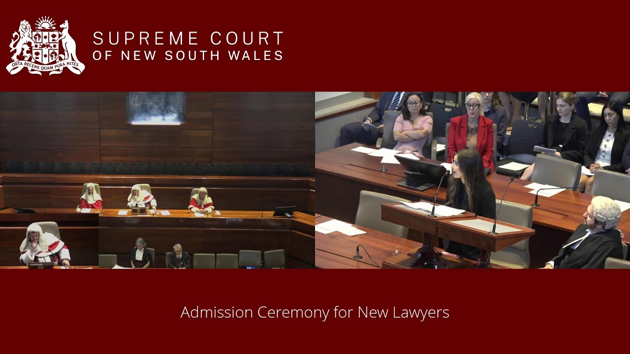 Admission Ceremony for New Lawyers - Friday 6 February 2026 - 10:45am
