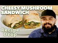 Cheesy mushroom sandwiches with castelvetrano salsa verde  recipe drop  food52