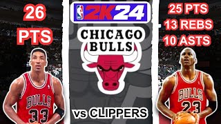 MICHAEL JORDAN triple double & SCOTTIE PIPPEN scores 26 pts