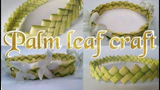 #Palm leaf craft// tiyara from palm leaf.