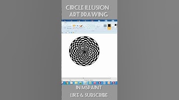 CIRCLE ILLUSION ART DRAWINGINMS-PAINT#mspaint#mspaintdrawing#illusiondrawing#viralshort#illustionart