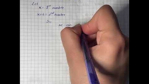 One number is 6 more than another number, and their sum is 22. Find the numbers. | Plainmath