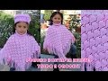 Poncho Hojitas en Relieves PARTE 1 tejido a crochet o ganchillo con indicaciones para cualquier edad