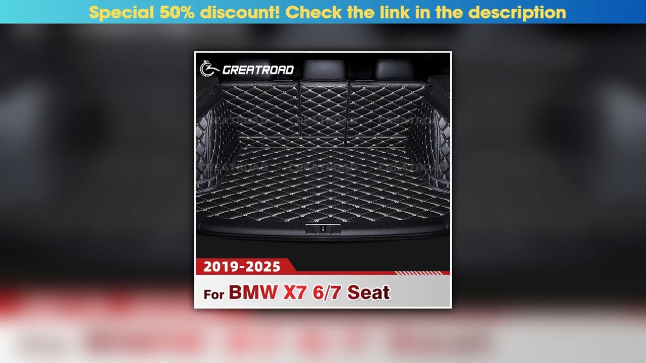 Hot Picks Auto Full Coverage Trunk Mat For BMW X7 6 Seat/7 Seat 2019-2025 2024 Car Cover Pad Cargo•