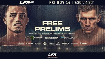 LFA 222 *live* Prelims | 3 x Live fight | LFA MMA