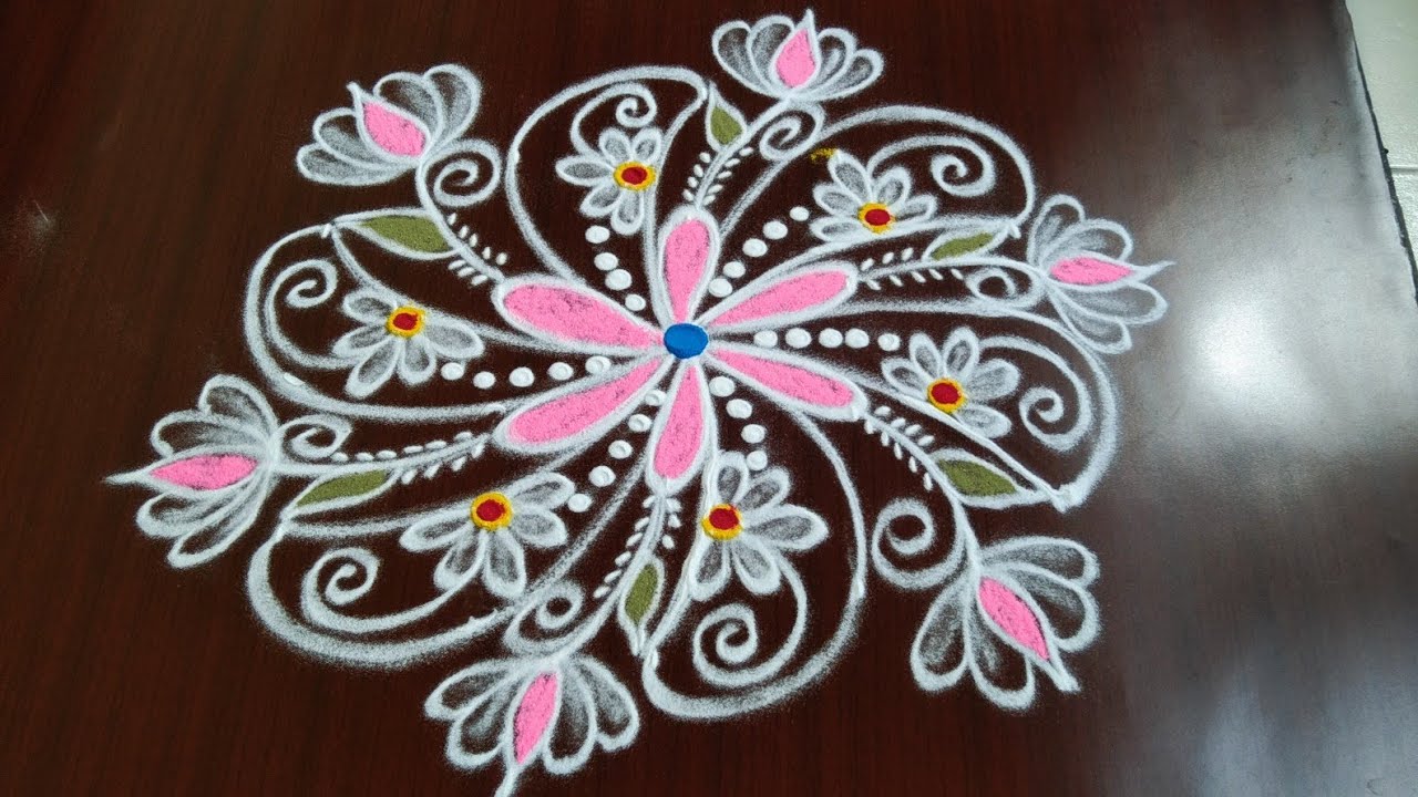 5×3 Simple Daily Morning Kolam/ Easy Creative Traditional Muggulu ...
