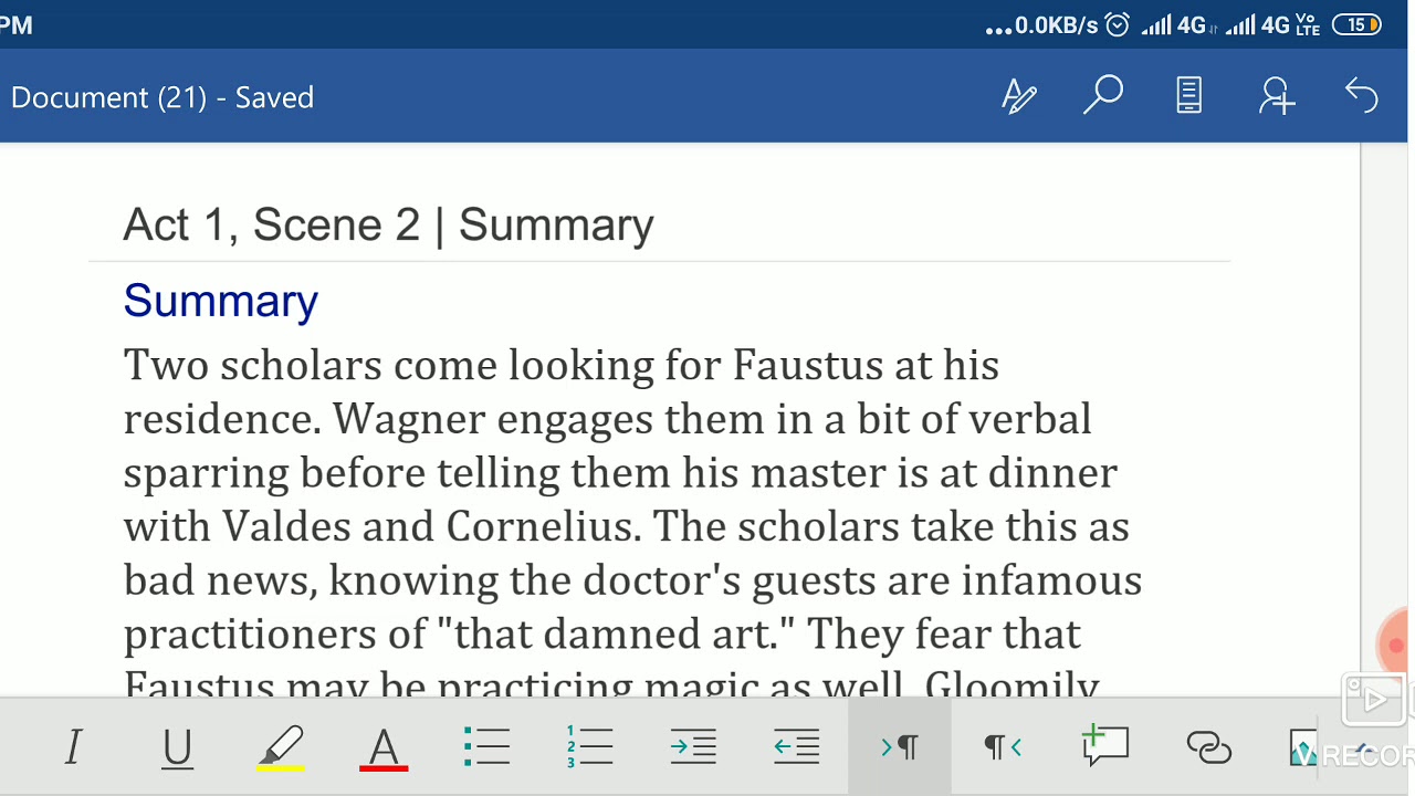 Doctor Faustus Act 2 Scene 1