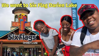 WE WENT TO SIX FLAGS DARIEN LAKE! |LAZER SHOW & FIREWORKS| Miyah Smiley