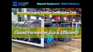 Horizontal Fermentation Tank, Fast Decomposition, Odor Control & Small Footprint