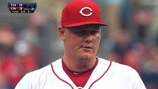 CLE@CIN: Latos strikes out seven, goes 6 1/3 strong