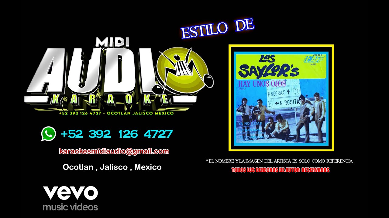 KARAOKE LOS SAYLORS QUE MANERA DE PERDER 2022 Karaokes Midi Audio