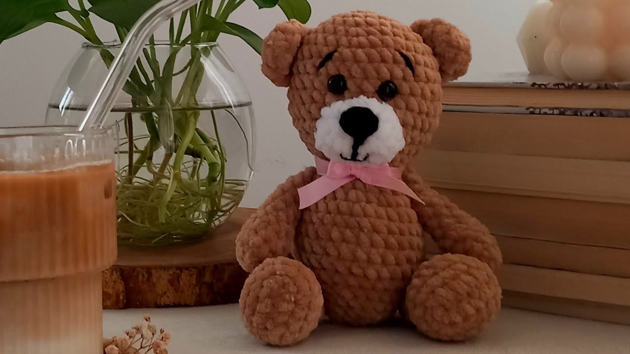 دب بخيط القطيفه الجزء الاول #amigurumi #اميجرومي #كروشية