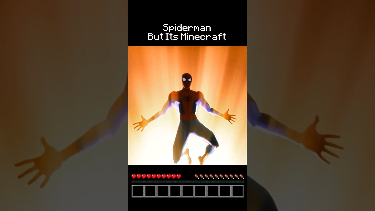 Thee Spiderman But Its Minecraft 🤩 | Spider-Man: Into the Spider-Verse Movie