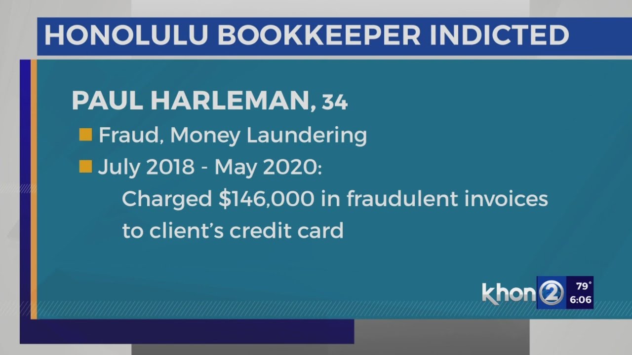 Honolulu bookkeeper allegedly took 1.2 million from clients; indicted