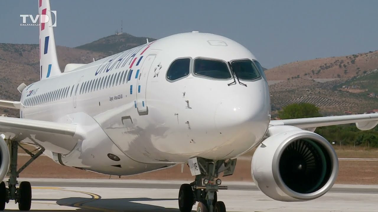 Novi najmoderniji zrakoplov u floti Croatia Airlinesa po prvi put sletio u Split 06.08.2024.