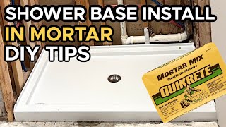 How To Set A Shower Base In Mortar