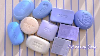 ASMR SOAP Cutting/Dry Soap/Satisfying Sound ASMR/No Talking/Morandi Colors/Blue and Purple Colors