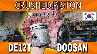 Piston Seized Up Tearing Down A Doosan De12t Engine