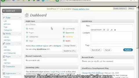 Wordpress Dashboard and Themes