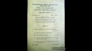 MBB University BA 1st semester History major 1st paper Question 2023 #exam #syllabus #history