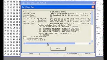 File Decryption RSA AES with Known PIN Code using CrypTool