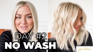 Modern Tousled Waves Tutorial for 2020 || 5 Day NO WASH Hair Detox - Day 2 || Jess Hallock
