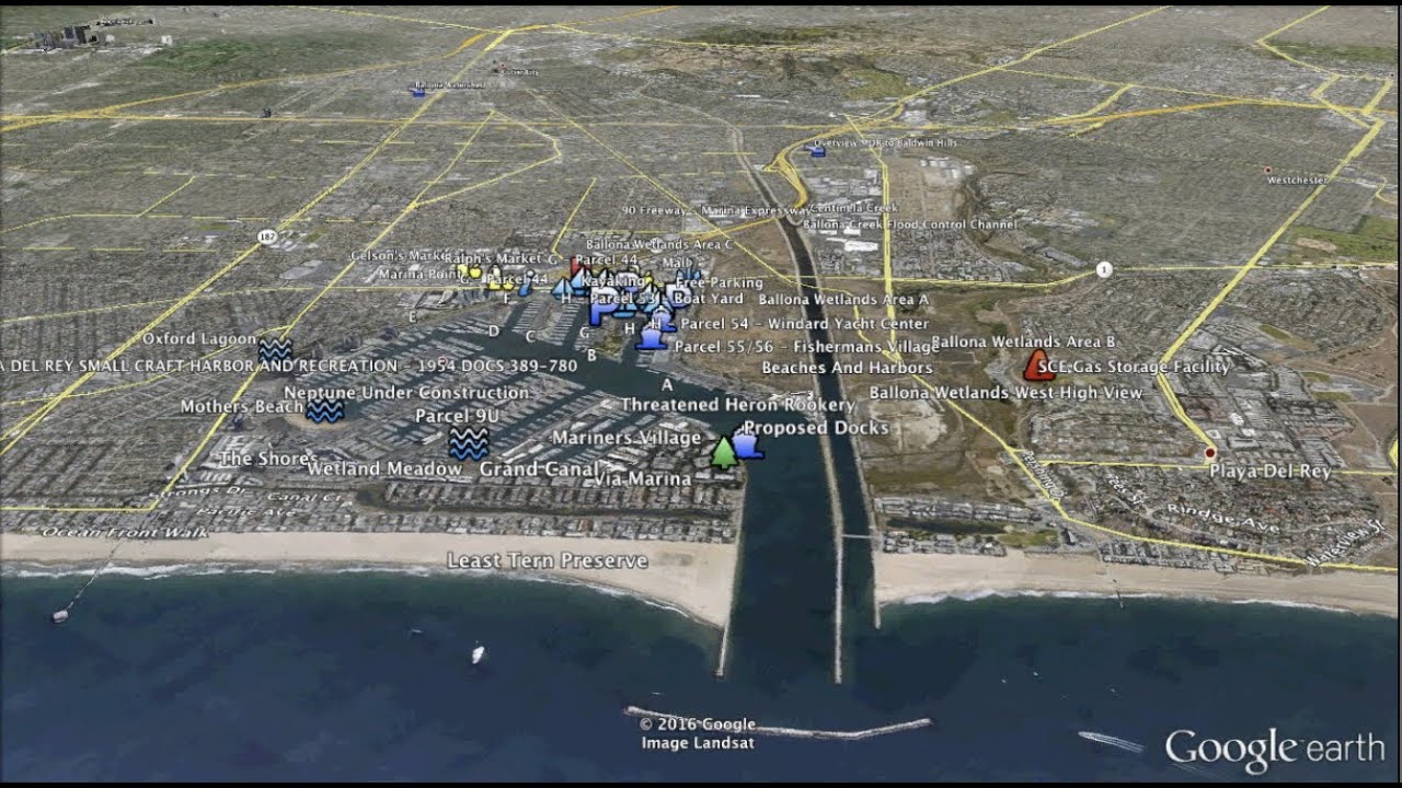 2016-google-fly-over-of-marina-del-rey-ca-ballona-wetlands-and