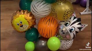 How To Make Balloon Stand Safari Theme