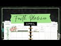 My Pink/Green Floral Faith Planner Theme :: April Plan with Me Classic Happy Planner Quadrant Layout