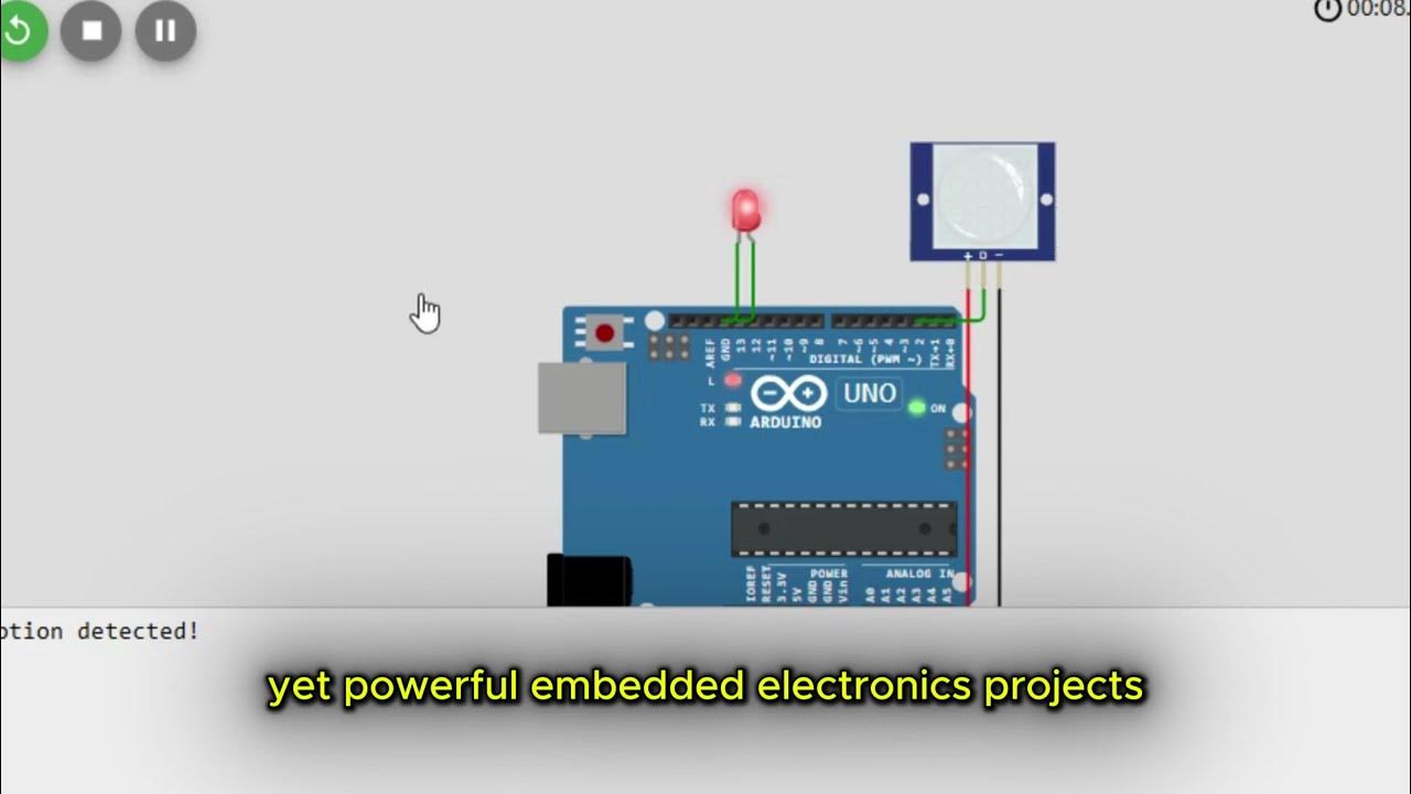 How to interface any Arduino with a PIR motion detector sensor | easy ...