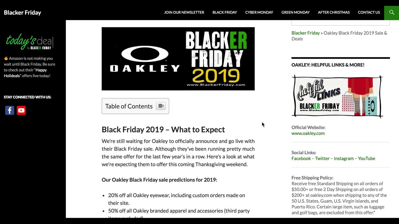 oakley black friday 2018