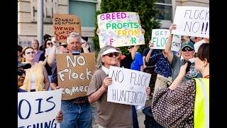 Protesters gather outside Huntington City Council over Flock Safety
