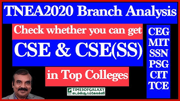 CSE&CSE(SS) Branch Analysis TNEA2020 by Ramesh Prabbha
