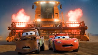 Insane Tractor Tipping With Lightning Mcqueen And Mater Pixar Cars