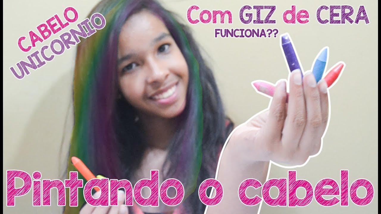 Como Pintar O Cabelo Com Giz De Cera Normal
