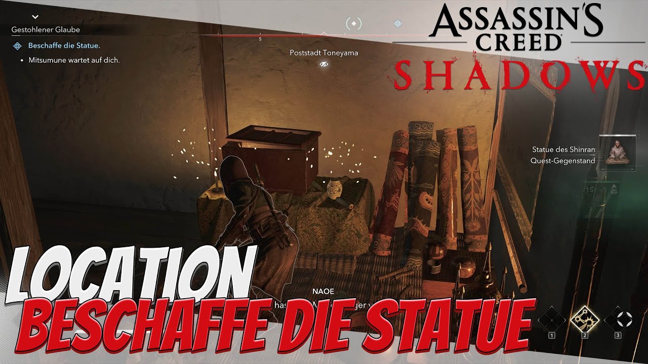 Assassin's Creed Shadows Beschaffe die Statue (Gestohlener Glaube