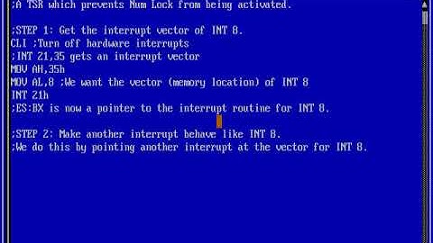 How to write a TSR in DOS