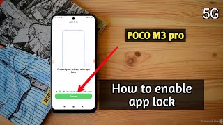 APP LOCK ? poco m3 pro 5G App Lock How to Set AppLock In poco m3 pro 5G App Lock Settings