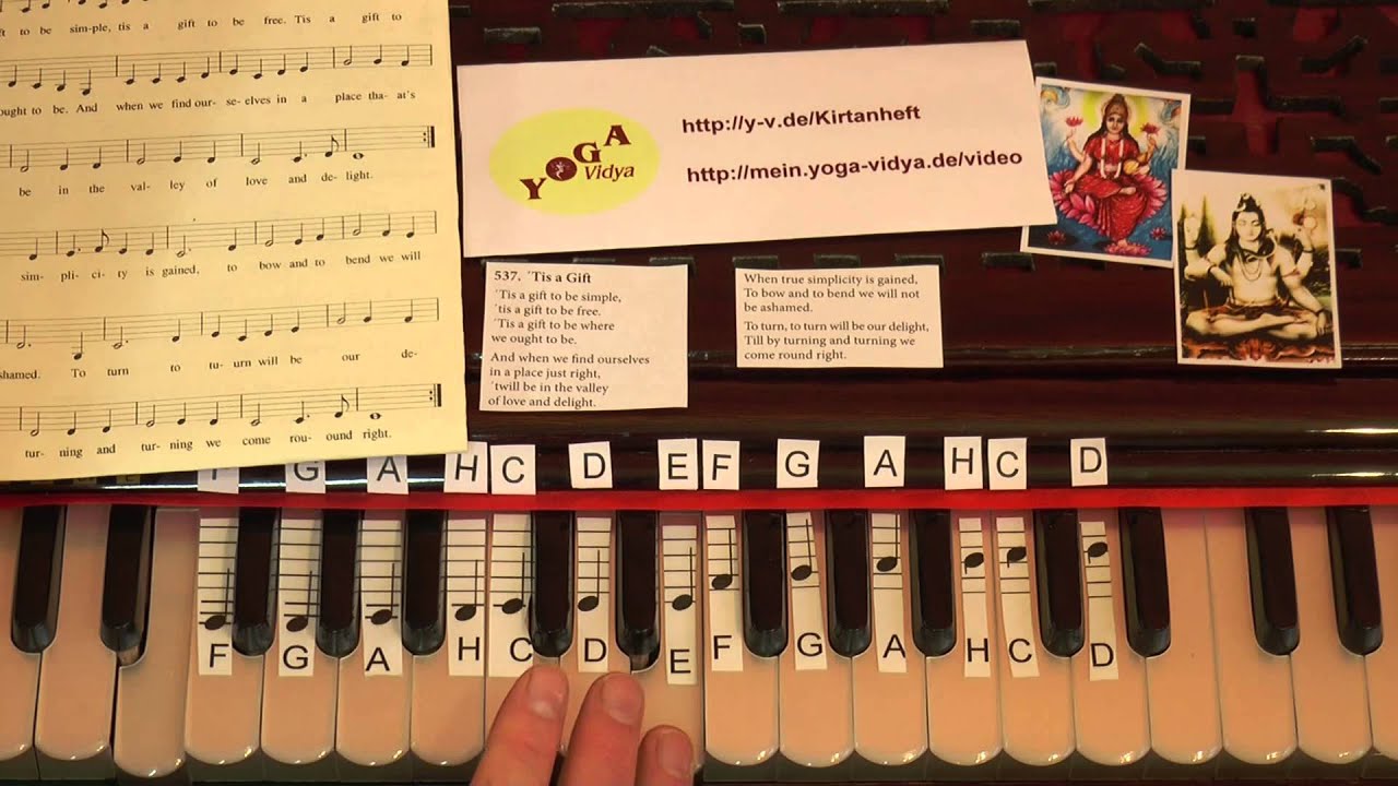 Tis a Gift to be Simple Lern-Video - mit sichtbaren Harmoniumtasten und Noten 537 japanese food