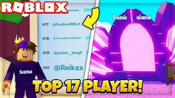 Top 17 LEADERBOARD & Unlocking DOMINUS Island Tapping Simulator! (Roblox)