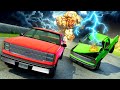 Downhill Truck Race VS Lightning &amp; Nukes in BeamNG Drive Mods!