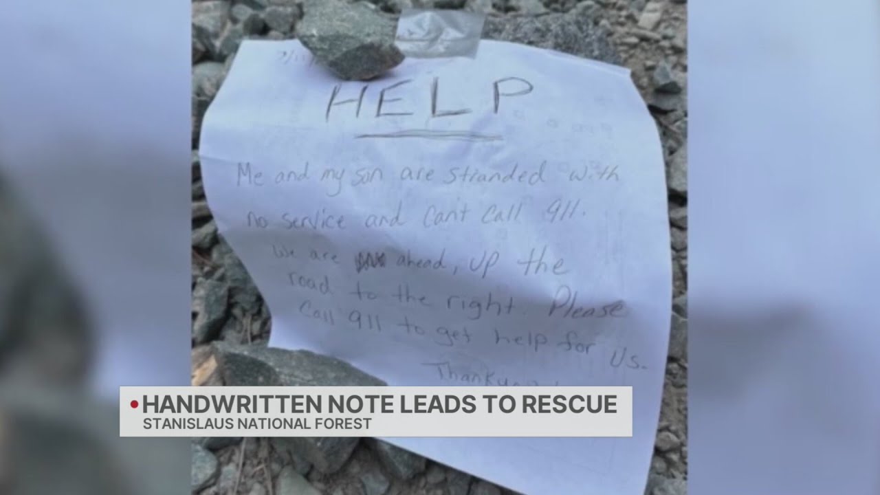 Handwritten notes lead to forest rescue - YouTube