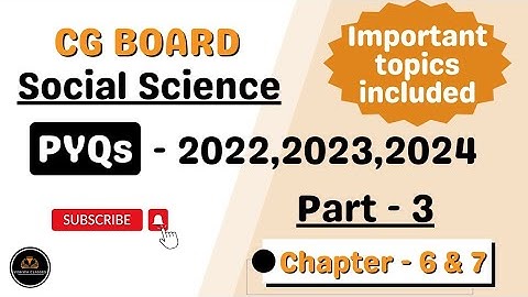 CG Board | Class 10th | Social Science PYQs | Part 3 | Previous Year Questions and Solutions
