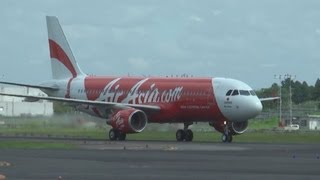 エアアジア１号機が到着 ８月、国内３路線に就航