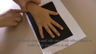 How to take a handprint in Ink
