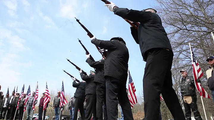 Three-volley salute at veteran Samuel L. Schwartz'...