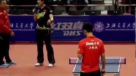 Zhang Jike & Ding Ning on a Mini Table. Show TT