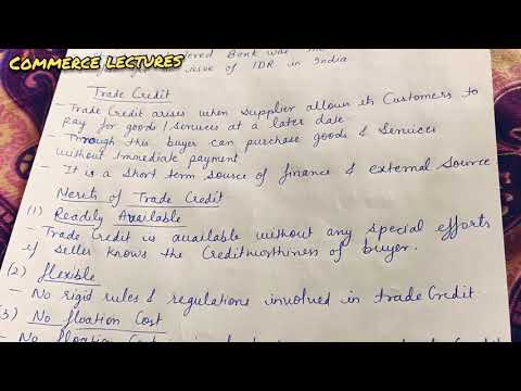 trade credit || meaning, merits, limitations || class 11 business studies