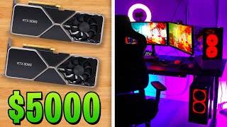 $5000 Double RTX 3080 DUAL PC 2021 Gaming Setup